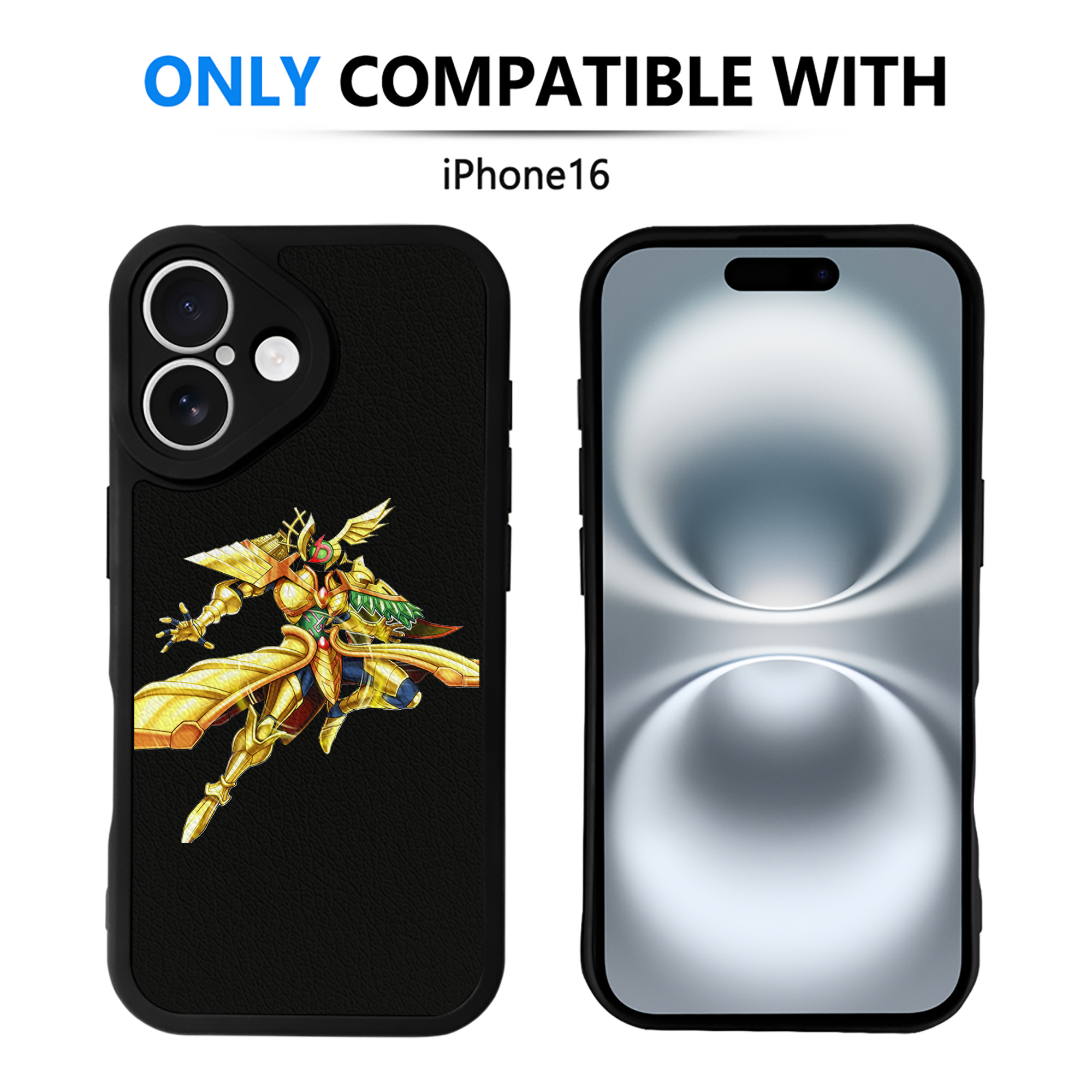 （画像用） 遊☆戯☆王 Yu-Gi-Oh! 【iPhone 16シリーズ対応】シリコンスマホケース（レザー調） 材質：シリコン